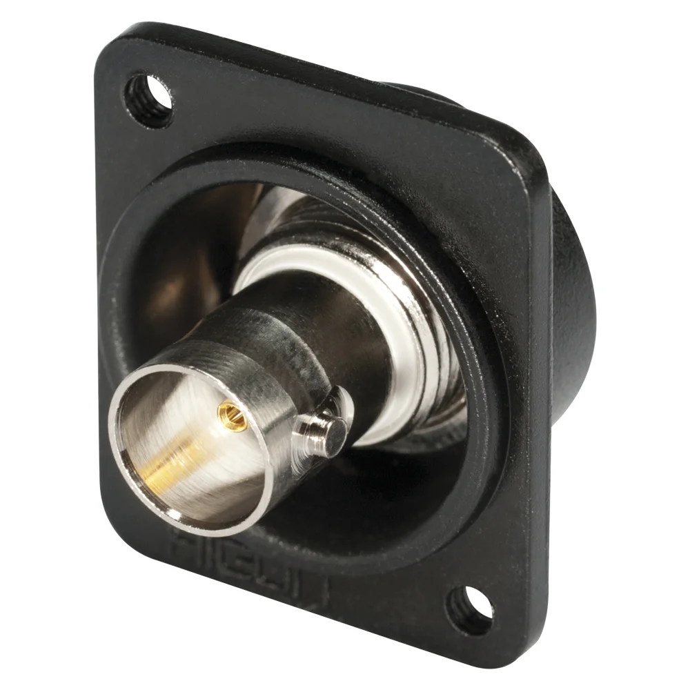 BNC58-Crimpeinbaubuchse, D-Flansch 50 Ohm