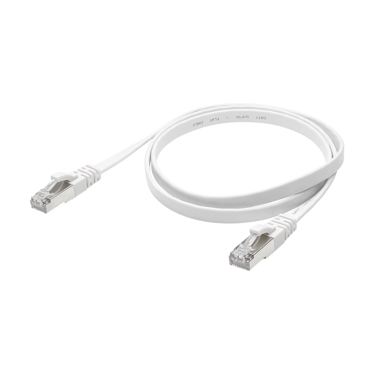 CAT.7/BASIC RJ45<>RJ45 Flachk. ws 5,00m