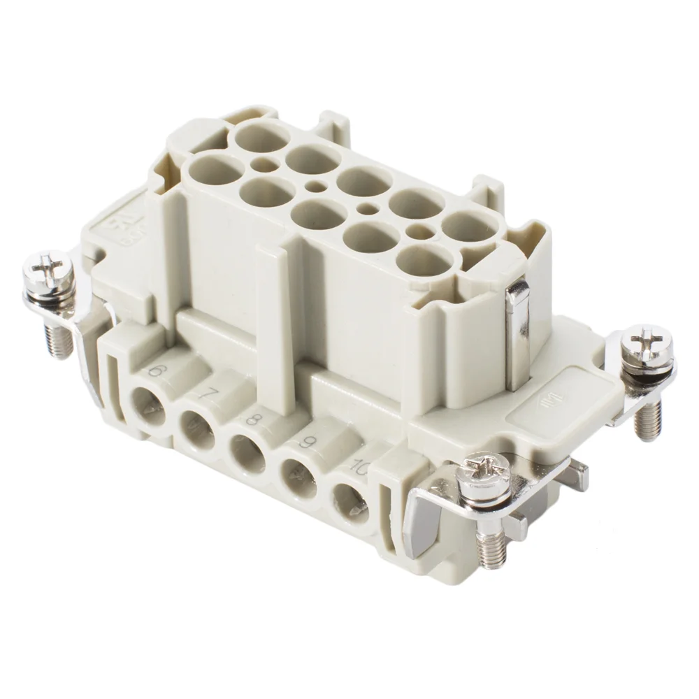 Buchseneinsatz 10polig mit Drahtschutz