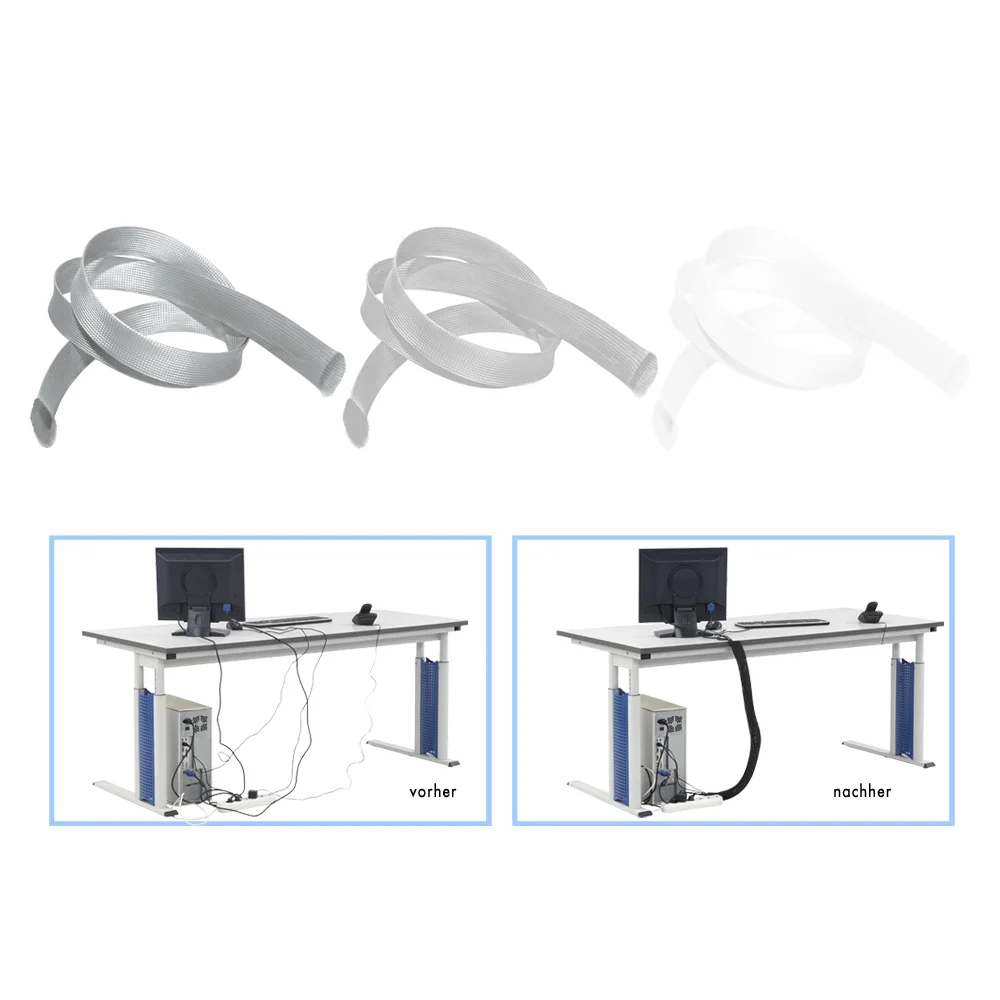 Geflechtschlauch 40-80mmm, geschl. silber