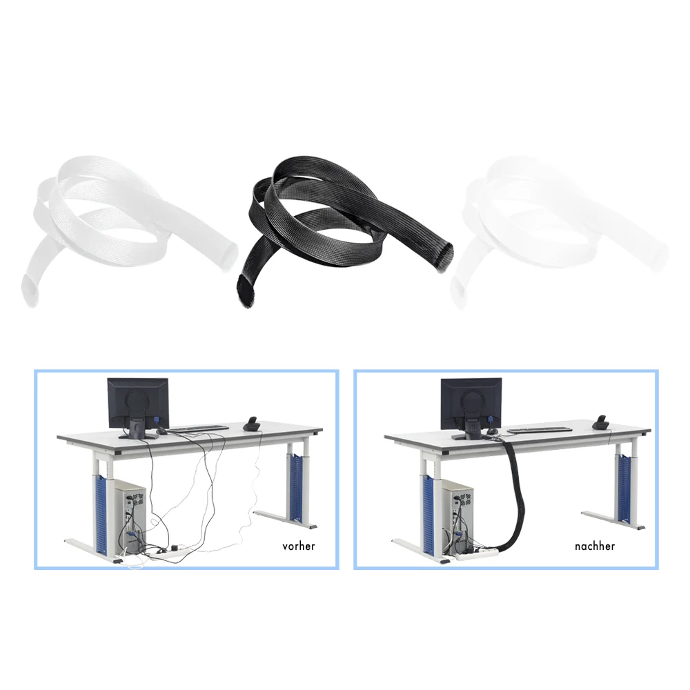 Geflechtschlauch 55-110mm, geschl. sw