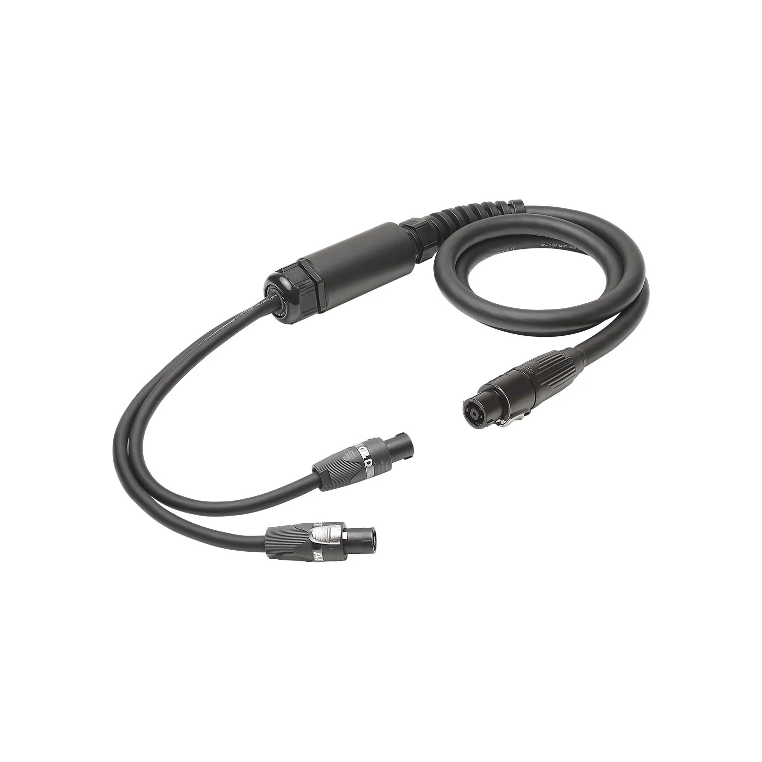 L/S Spleisskabel, schwarz, 10,00m