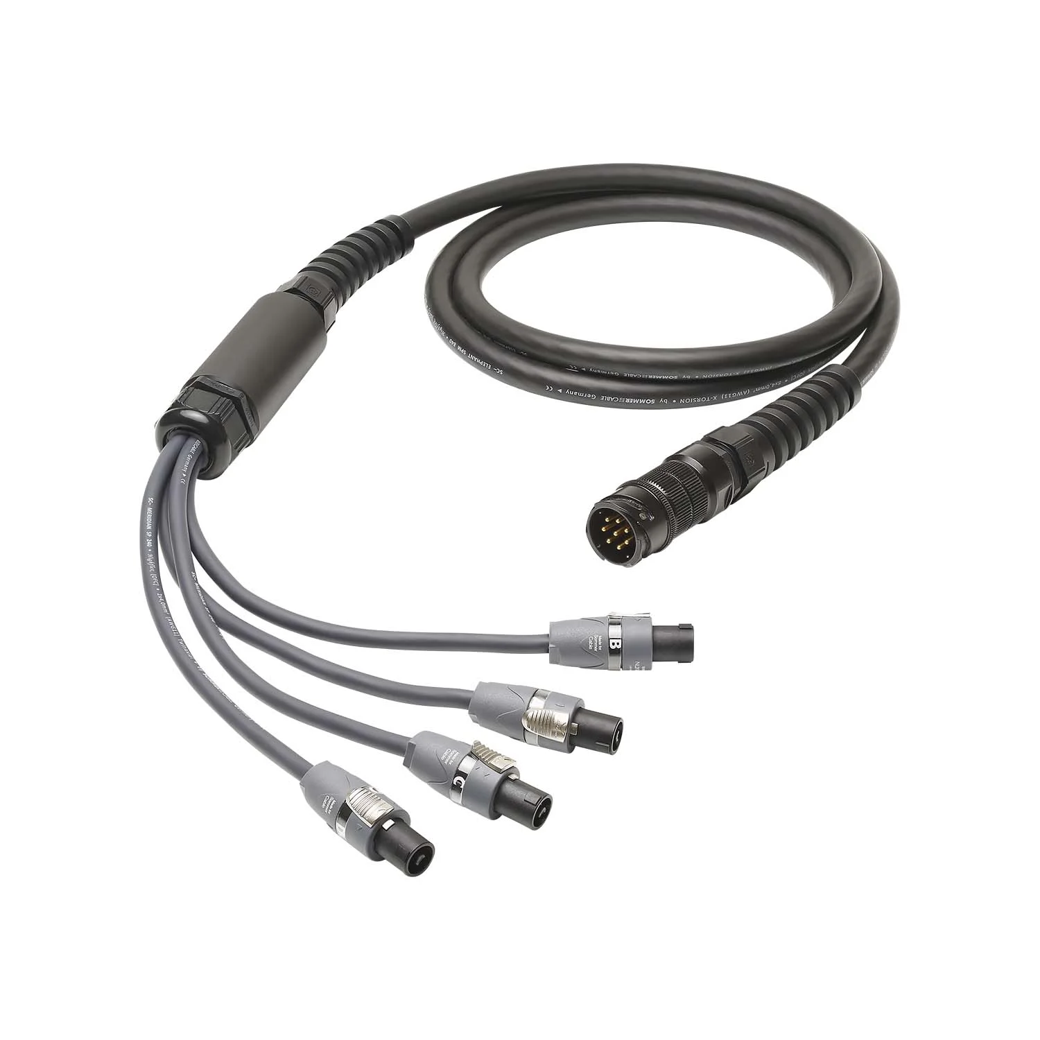 L/S Spleisskabel, schwarz, 10,00m