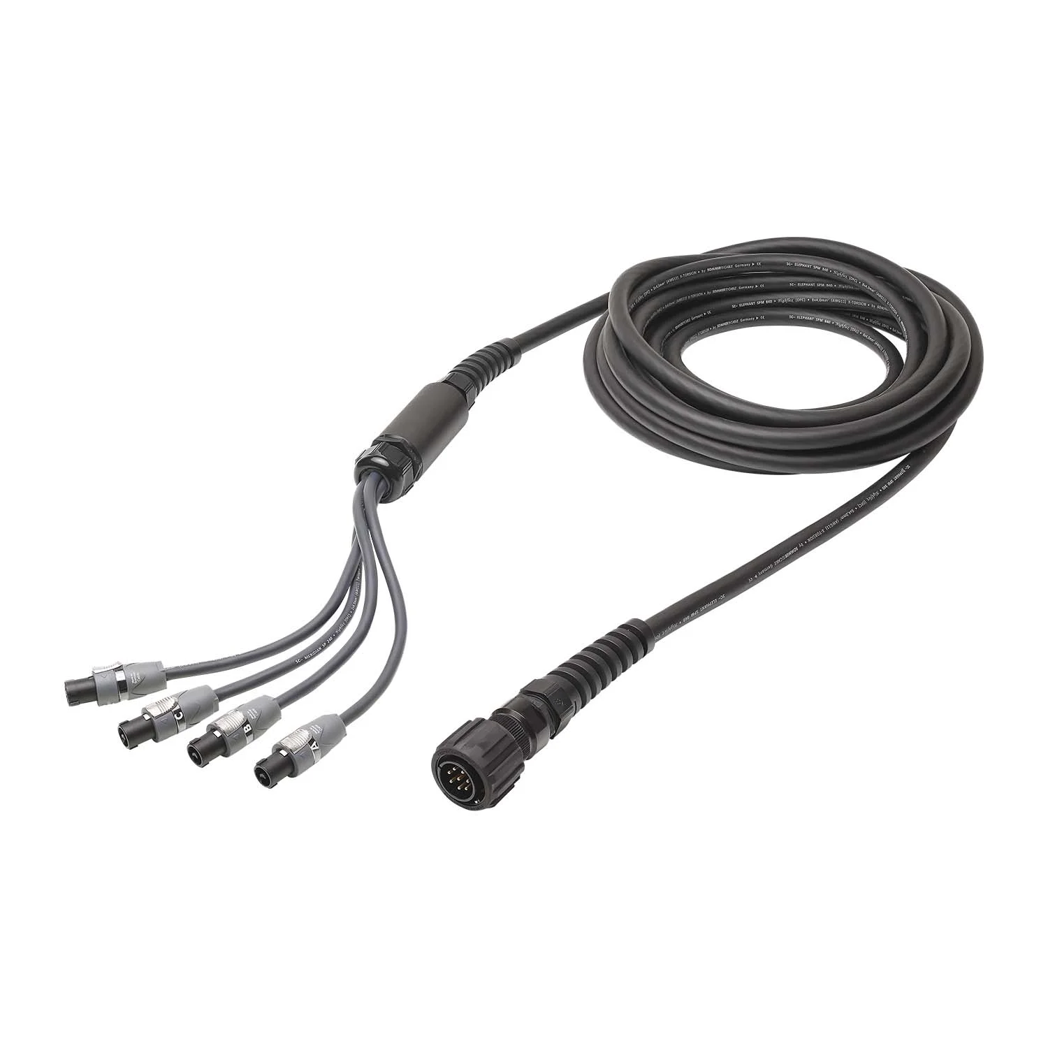 L/S Spleisskabel, schwarz,  5,00m