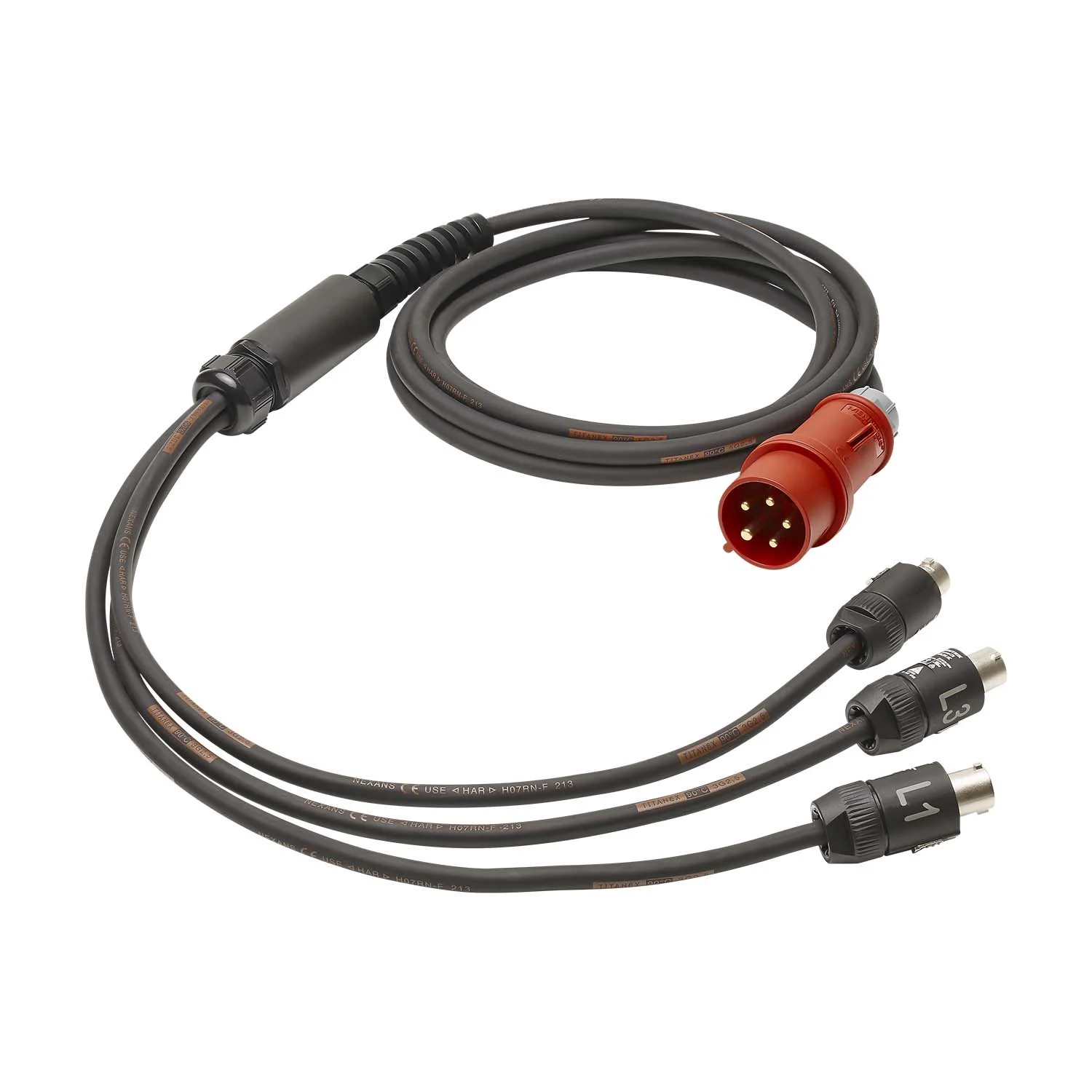 Netzkabelspleiss Titanex, schwarz, 10,00