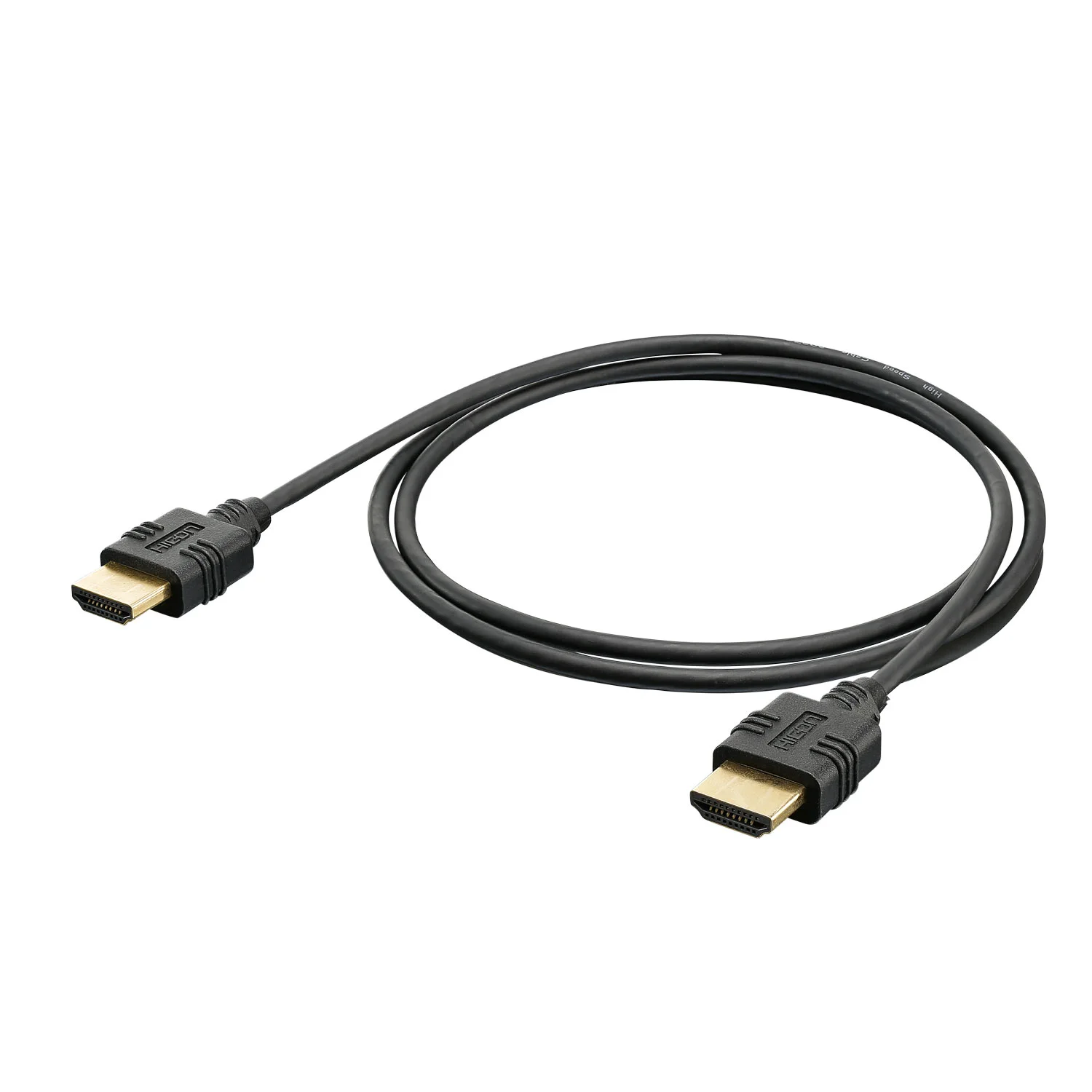 HICON HDMI Kabel, 18G UHD, 3.8mm,  0,75m