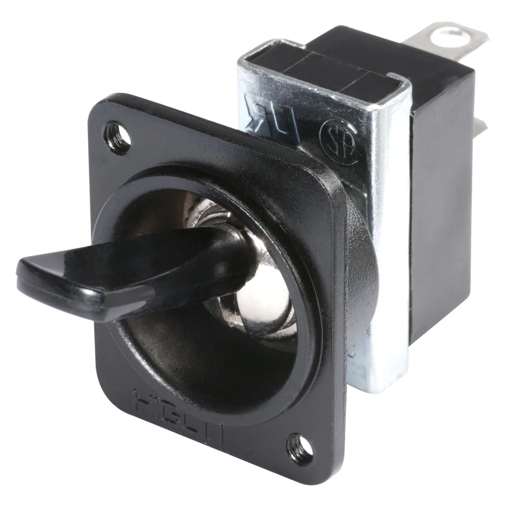 Wippschalter D-Flansch 1polig on/off