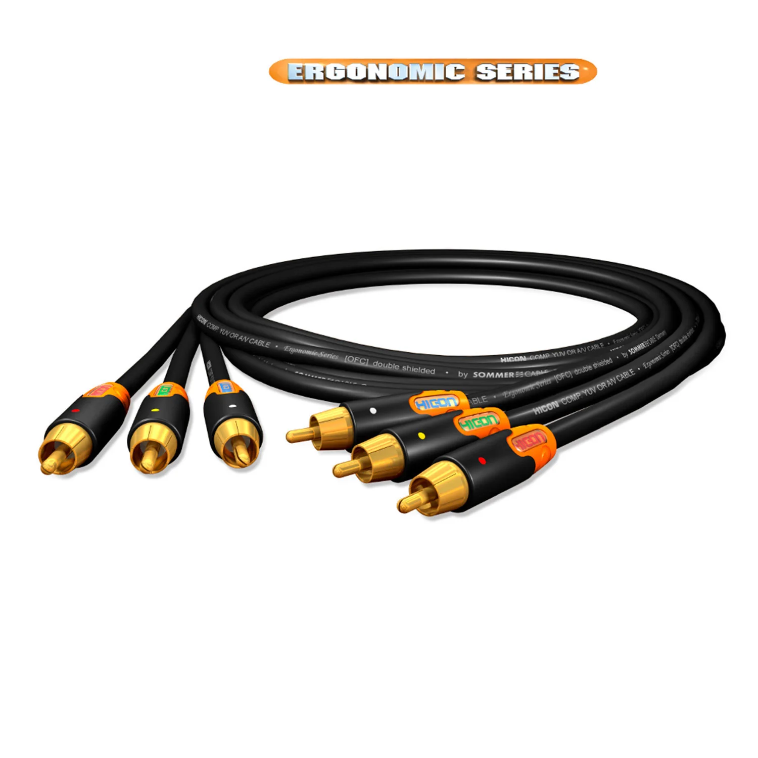 HICON Ergonomic YUV 3Cinch<>3Cinch 5,00m