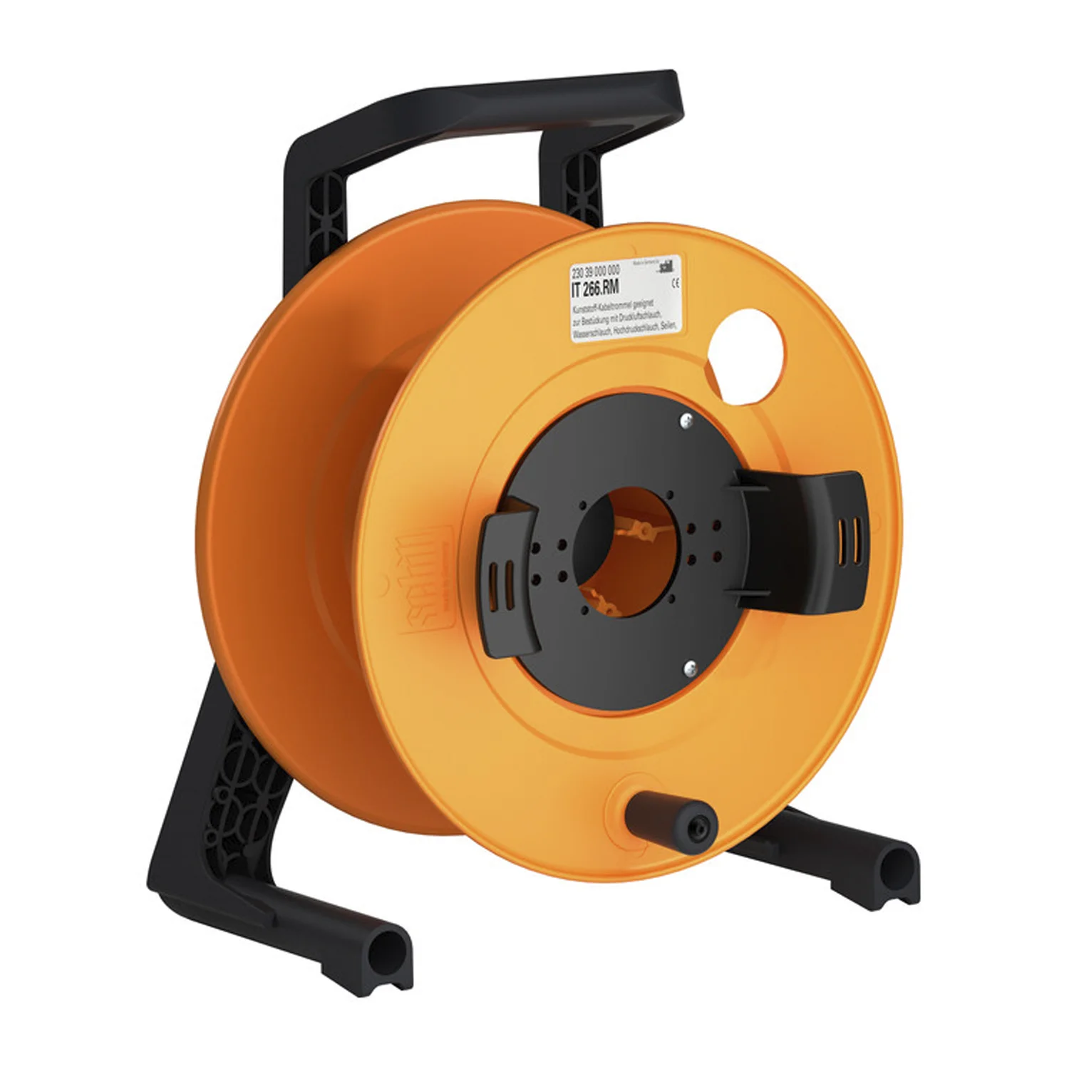 Kunststoffkabeltrommel mit Wickelaufsatz