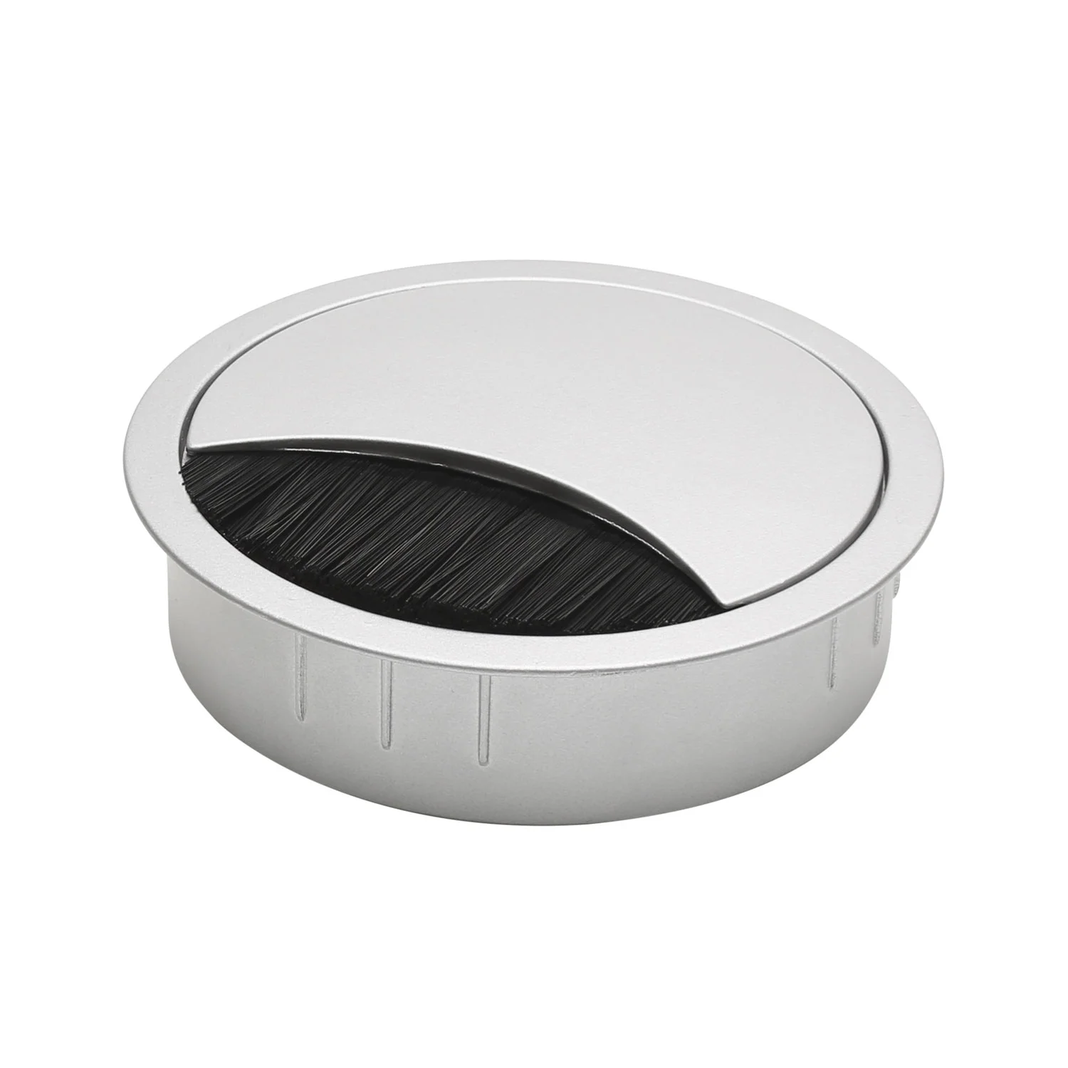 Kabeldurchführung, rund, Silbergrau