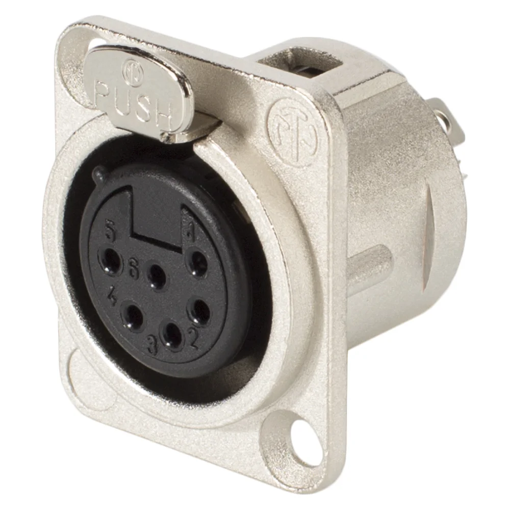 NEUTRIK XLR-Einbaubuchse 6polig,