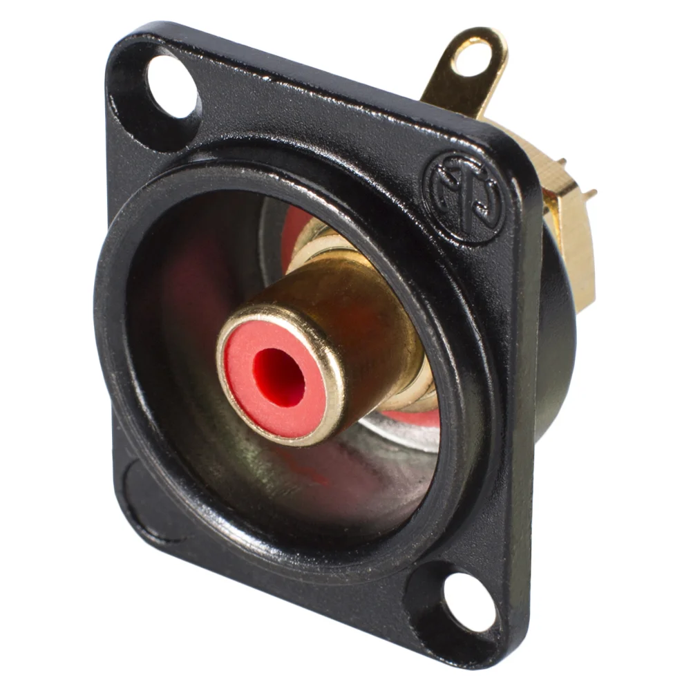 Neutrik Cinch Einbaubuchse schwarz/rot