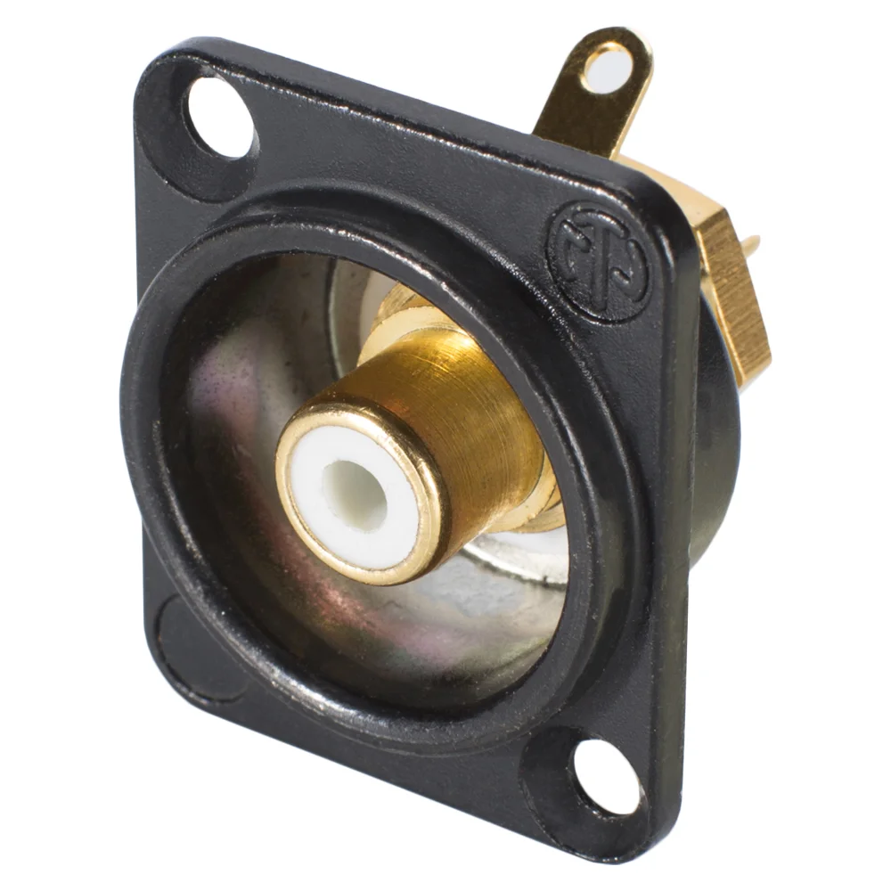 Neutrik Cinch Einbaubuchse schwarz/weiss