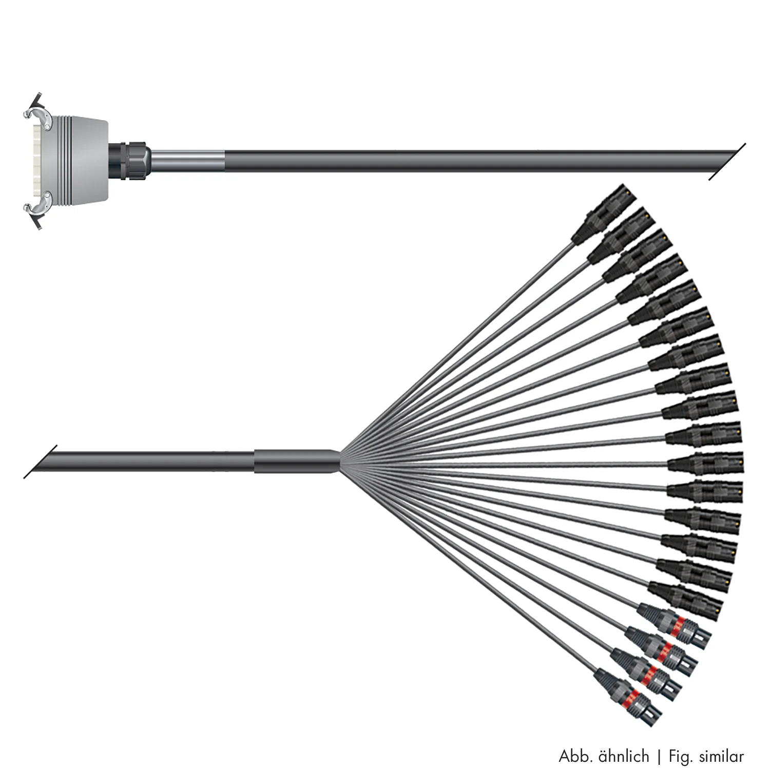 Multicorekabel Quantum, schwarz,  2,00m