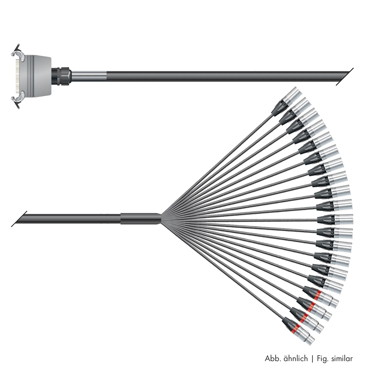 Multicorekabel Quantum, schwarz,  2,00m