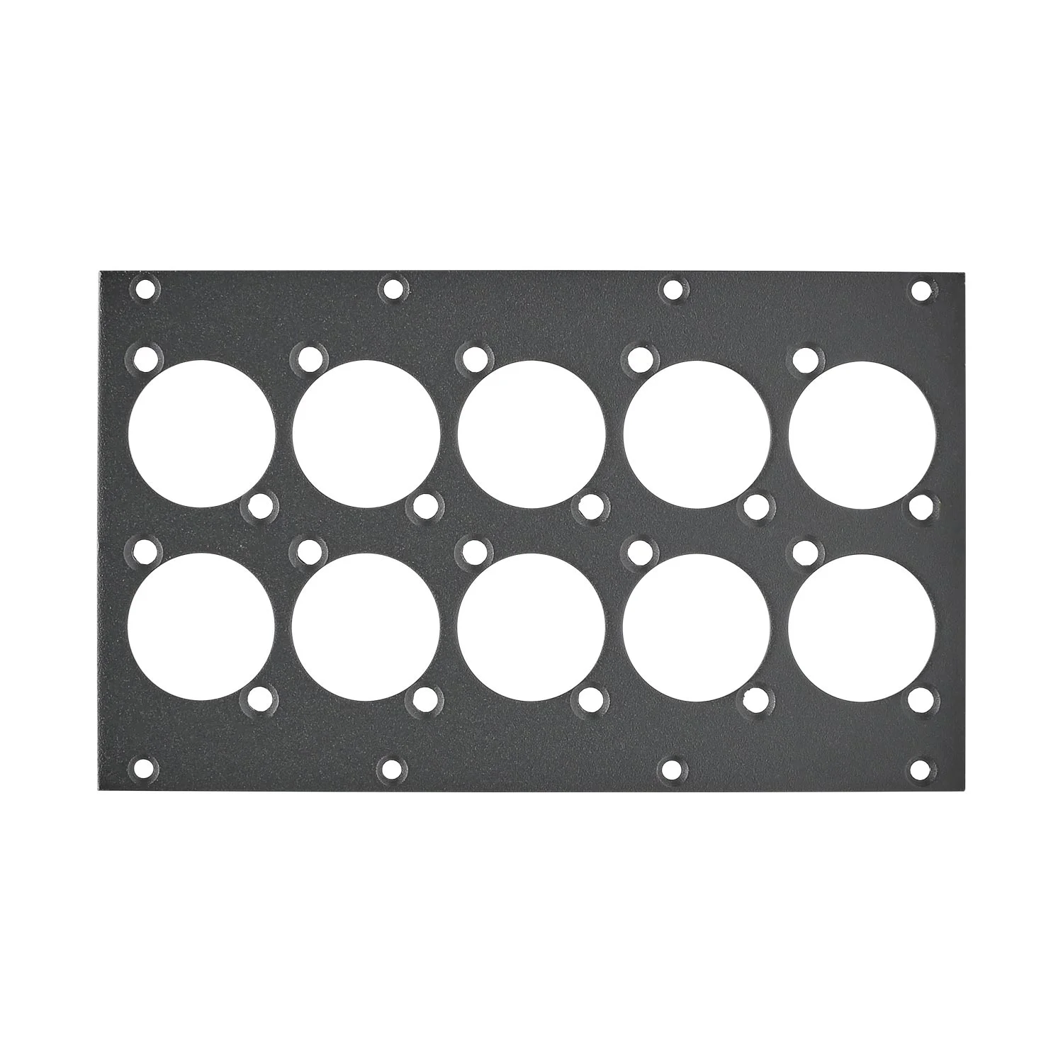 SYSBOXX-Frontblech 2HE 4BE 10xD-Flansch