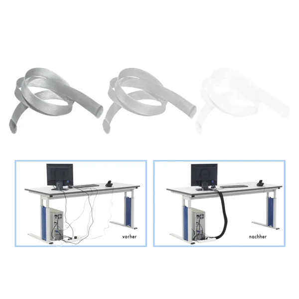 Geflechtschlauch 40-80mmm, geschl. silber