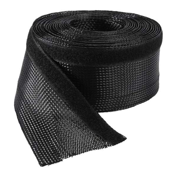 Geflechtschlauch Klett universal, sw