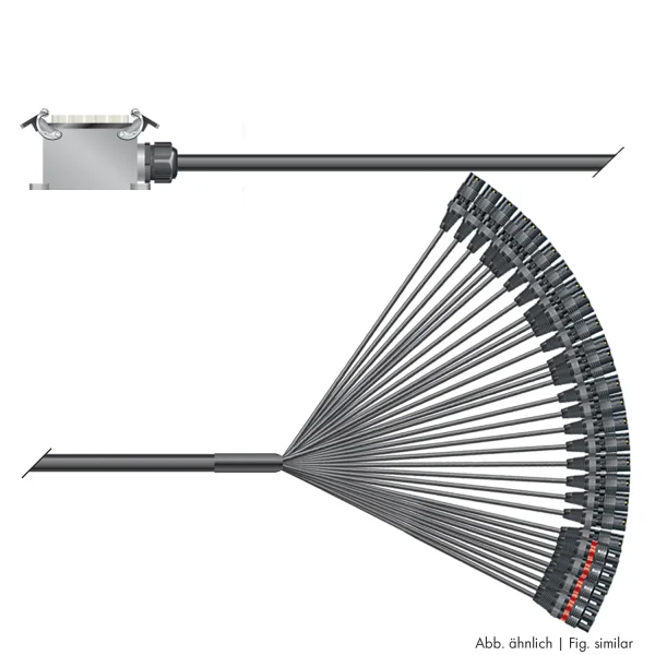 PC Isopod 2x0,22qmm,  6,00m, Spleisskabe