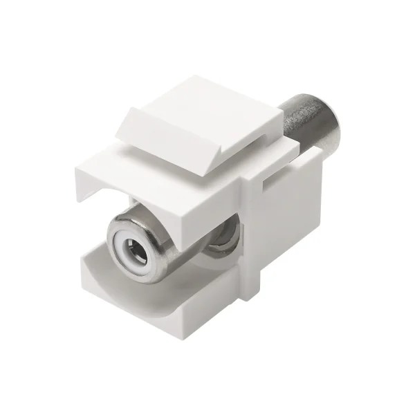 Keystone Einbauverb. RCA fem<>fem weiß
