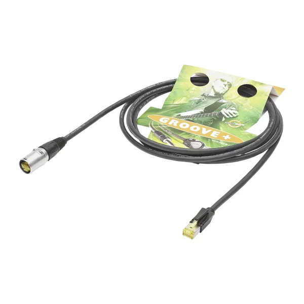 Netzwerkkabel CAT7 PUR, schwarz,  3,00m