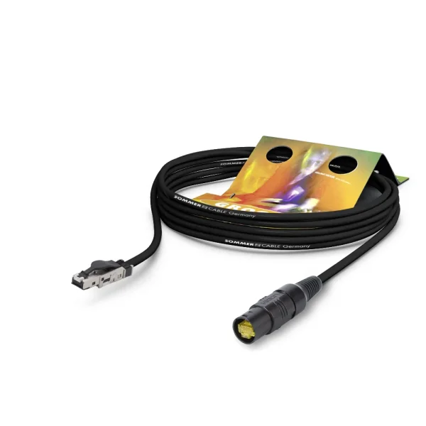 Netzwerkkabel CAT7 PUR, schwarz,  6,00m