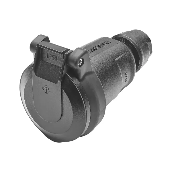 SCHUKO-Kabelkupplung stabile Version sw