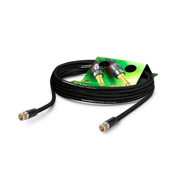 Koaxkabel Slimline, schwarz,  0,30m