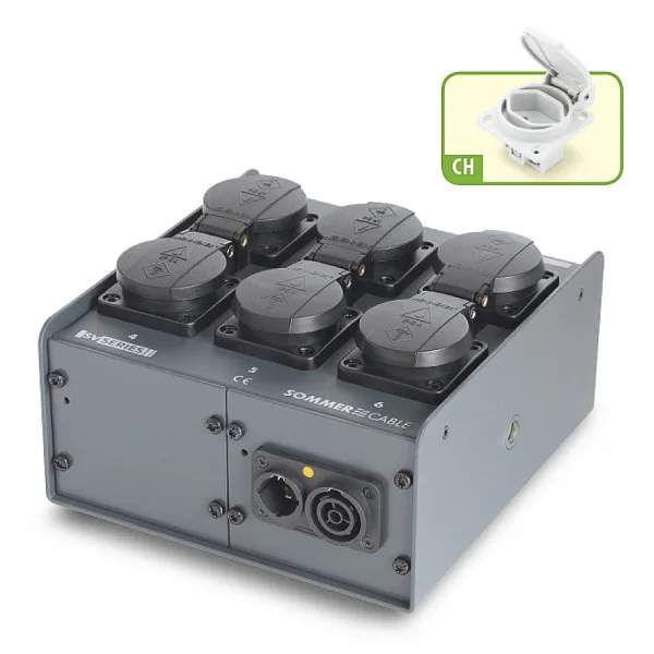 Schukoverteiler 6fach, powerCON TRUE1