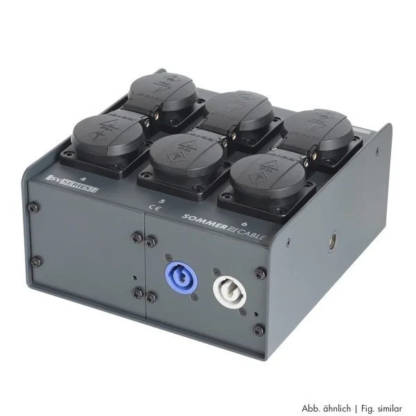 Schukoverteiler 6fach, powerCON, FR