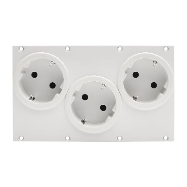 SYSBOXX Frontblech 2HE, 4BE, 3xSchuko