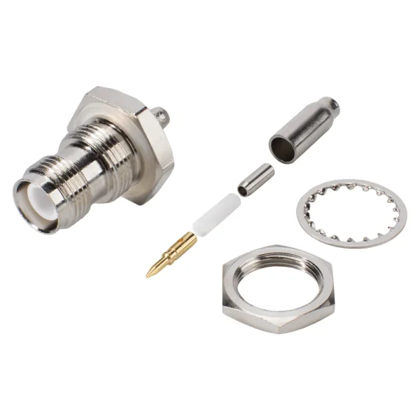 TNC Rev.Crimp-Kabelbuchse f. RG316/U