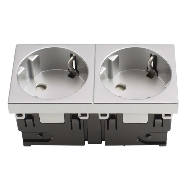 SYSWALL45 SCHUKO-Steckdose 2fach V1