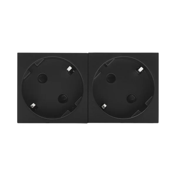 SYSWALL45 SCHUKO-Steckdose 2fach gedreht