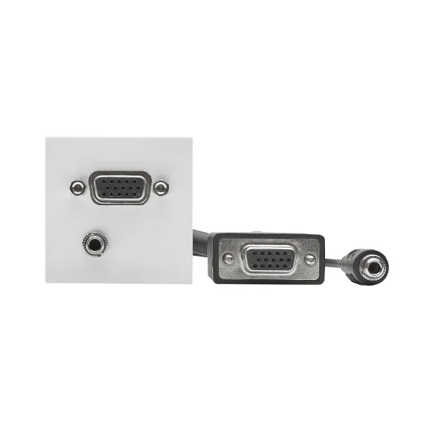 SYSWALL45 VGA+Minikl. -> Kabelbuchsen