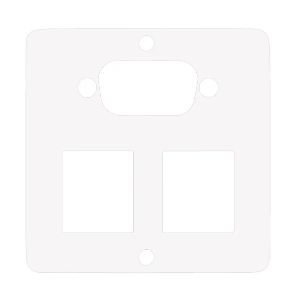 SYSWALL50 Frontplatte, 2x KEYSTONE + VGA