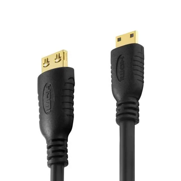 Zertifiziertes 4K Premium High-Speed Mini-HDMI-/HDMI-Kabel |​​ schwarz, 1.00m​​​​​