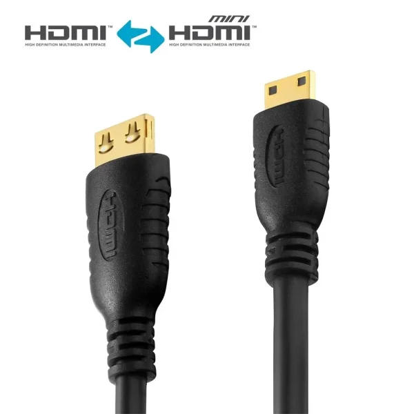 Zertifiziertes 4K Premium High-Speed Mini-HDMI-/HDMI-Kabel |​​ schwarz, 1.50m​​​​​