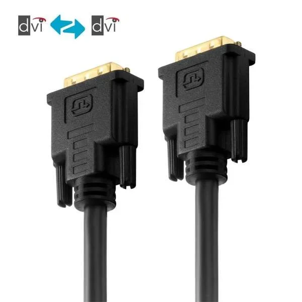 Zertifiziertes 2K DVI Dual Link Kabel - schwarz, 1.00m