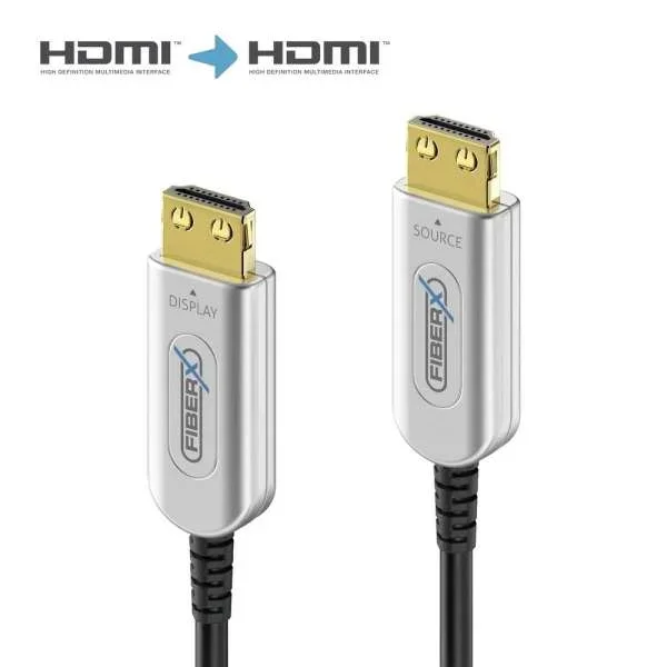 4K Premium High Speed HDMI AOC Glasfaserkabel - 40.0m, Silber