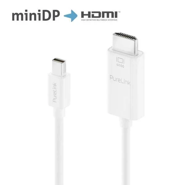 Premium Active 4K Mini DisplayPort / HDMI-Kabel – 3.00m, weiß