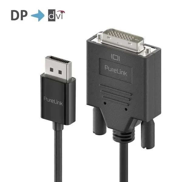 Premium Aktives 2K DisplayPort / DVI Kabel- 1.50m, schwarz
