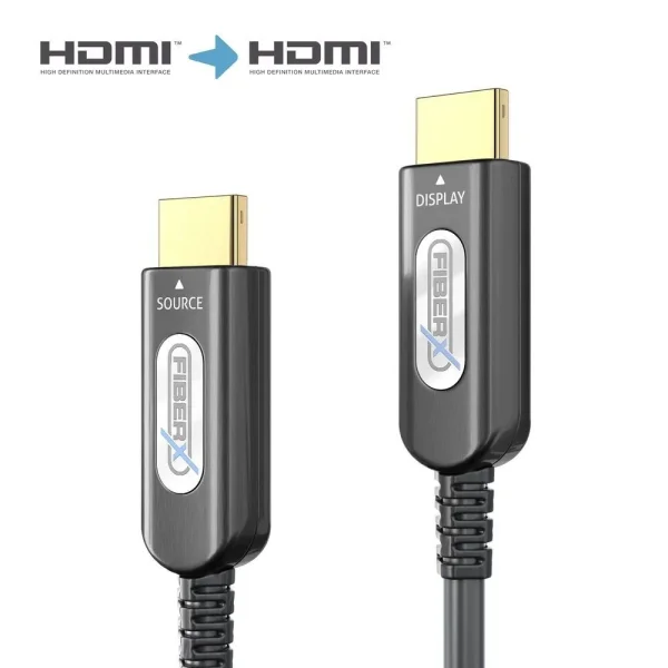Gepanzertes 4K HDMI 2.0b Glasfaserkabel - 10.0m, schwarz