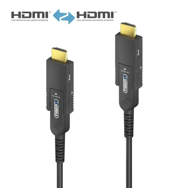 4K Premium High-Speed HDMI / Micro HDMI AOC Glasfaserkabel | schwarz, 100.00m​​​​​​​