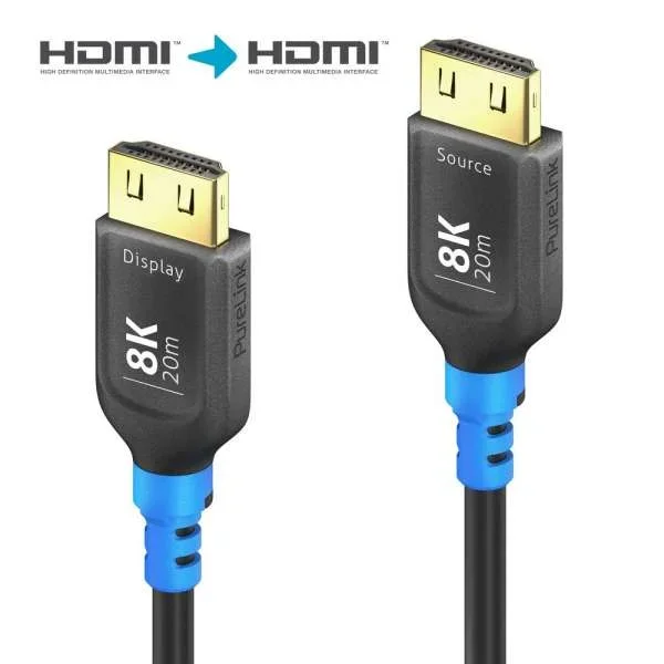8K Ultra High Speed HDMI AOC Glasfaserkabel, schwarz, 20.0m, Single Cable