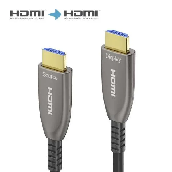 8K Ultra High Speed HDMI AOC Glasfaserkabel - 50.0m, Anthrazit