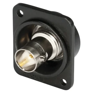 BNC58-Crimpeinbaubuchse, D-Flansch 50 Ohm