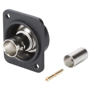 BNC59-Crimpeinbaubuchse, D-Flansch 75 Ohm