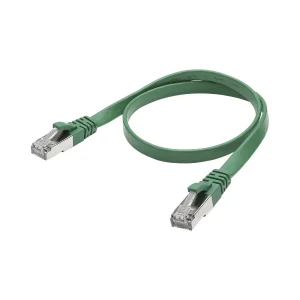 CAT.7/BASIC RJ45<>RJ45 Flachk. gn 7,50m