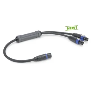 L/S Spleisskabel, schwarz,  1,00m